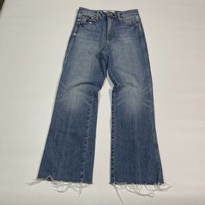 AMO Jeans Topanga Denim High Rise Kick Crop Womens 26x27 Straight